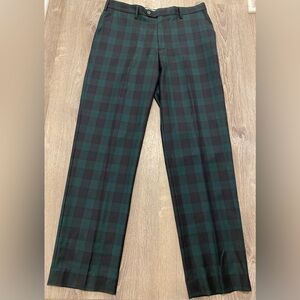 SOLD- Berle Black Watch Wool Plaid Men’s Pants- Size 36